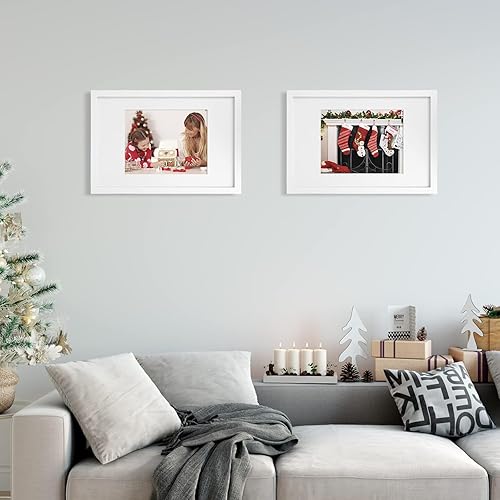 Vista 746 de Egofine Portarretratos de 9 x 12 pulgadas hecho de madera maciza con plexiglás, fotos de 5 x 7/6 x 8 con paspartú o de 9 x 12 pulgadas sin paspartú