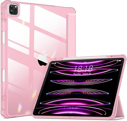 VIKESI Funda para iPad Pro 12.9 6543 generación (lanzada en 2022202120202018), Marco de TPU a prueba de golpes, Porta lápices incorporado, Auto