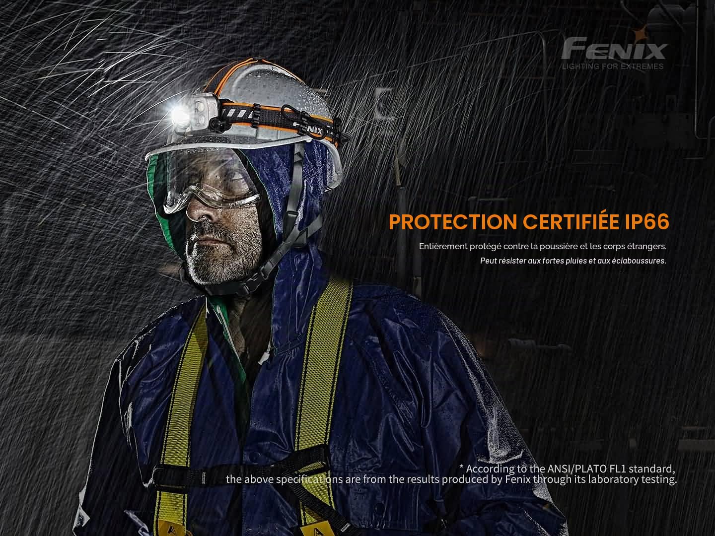 Fenix HP25R V2.0, 21700 Lampe frontale alimentée en plein air, travail, recherche et sauvetage, blanc, rouge