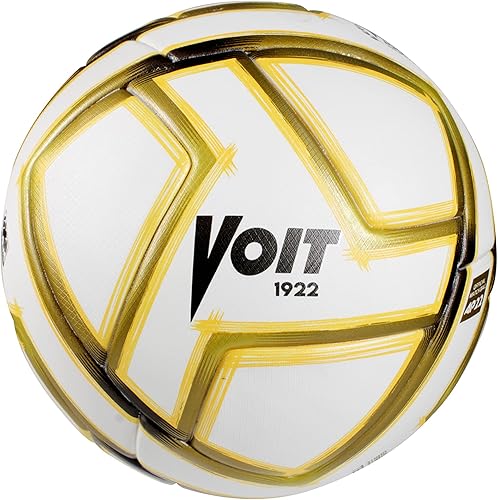Voit Balón de Fútbol Nº 5, Liga MX Apertura FIFA Pro Calidad: Diseñado para su uso en Profesional, Blanco y Oro