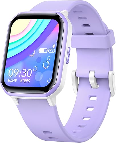 Reloj inteligente para niñas, resistente al agua IP68, reloj rastreador de actividad física con cara de 1.5 pulgadas, monitor de sueño de frecuencia