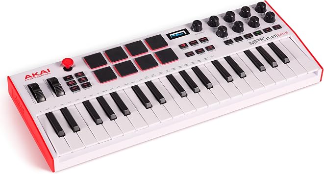 Akai Professional MPK Mini Plus 37 Tu  USB MIDI Klavye Kontrol r Beyaz