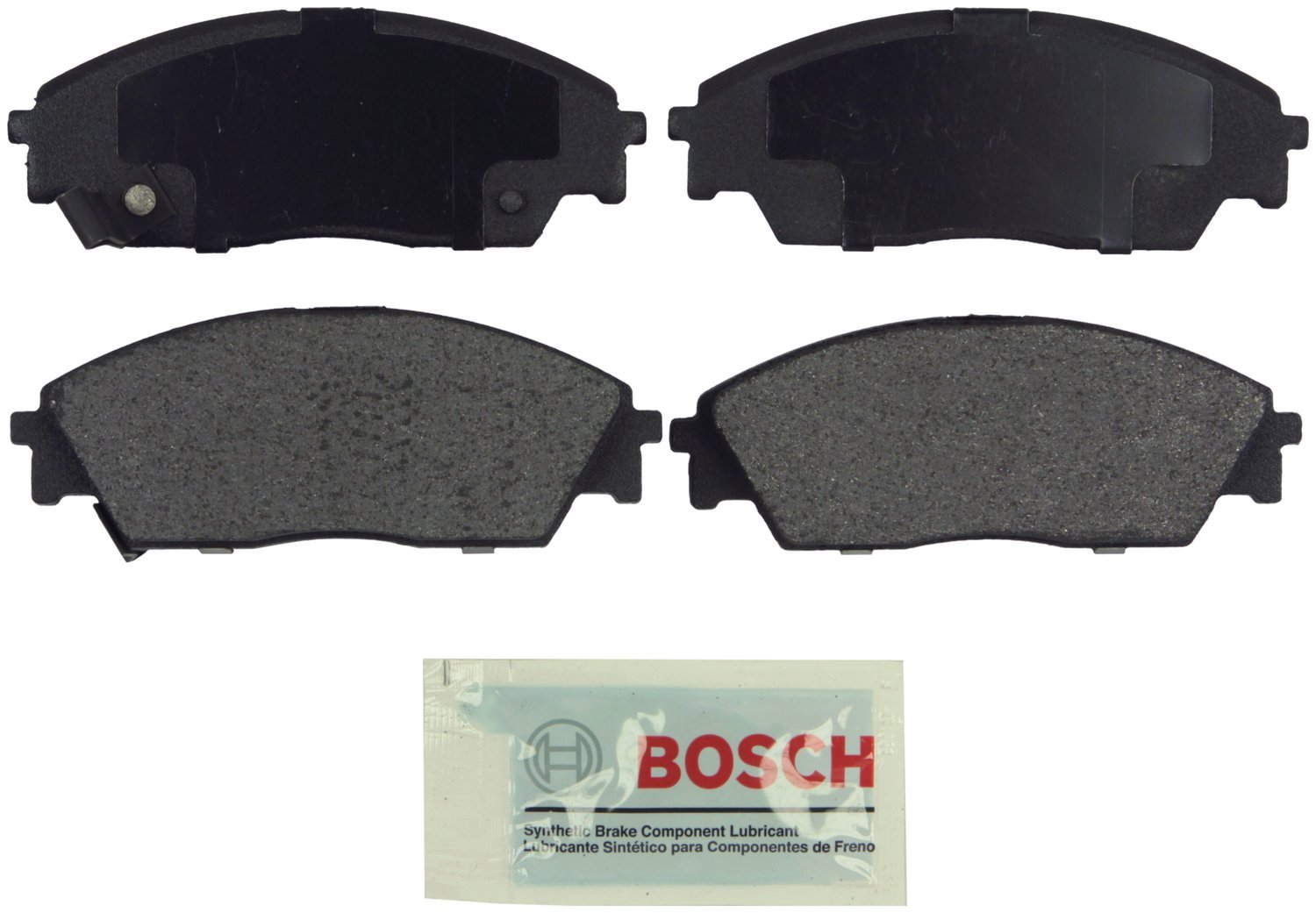 Bosch BE1324H Blue Disc Brake Pad Set with Hardware - FRONT — view 360