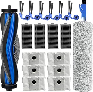 19 Pack Accessories Kits for Ecovacs Deebot X9 Pro Omni/ X9 Pro/ X11 Pro Omni/ X11 Pro/ X11 Robot Vacuum Replacement Parts, Main Brush Mop Roller Dust Bag Filter Side Brush