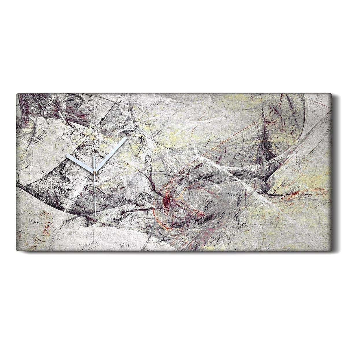 Horloge sur Toile Salon et Chambre Décoration Art Moderne 60x30cm