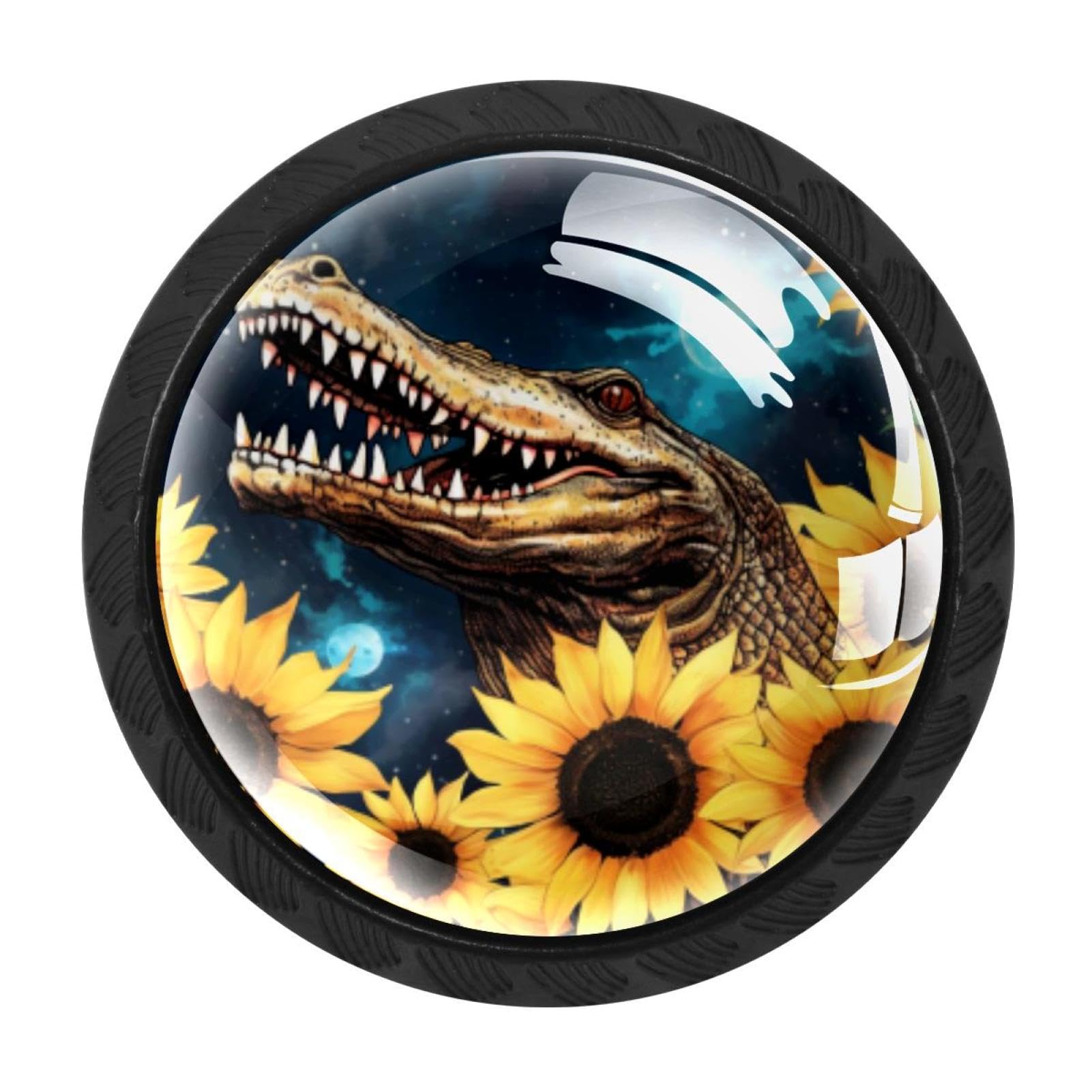 Chenzzzz Multicolored 16 4 Pack Crocodile Starry Sunflower Drawer Knob Cabinet Hardware