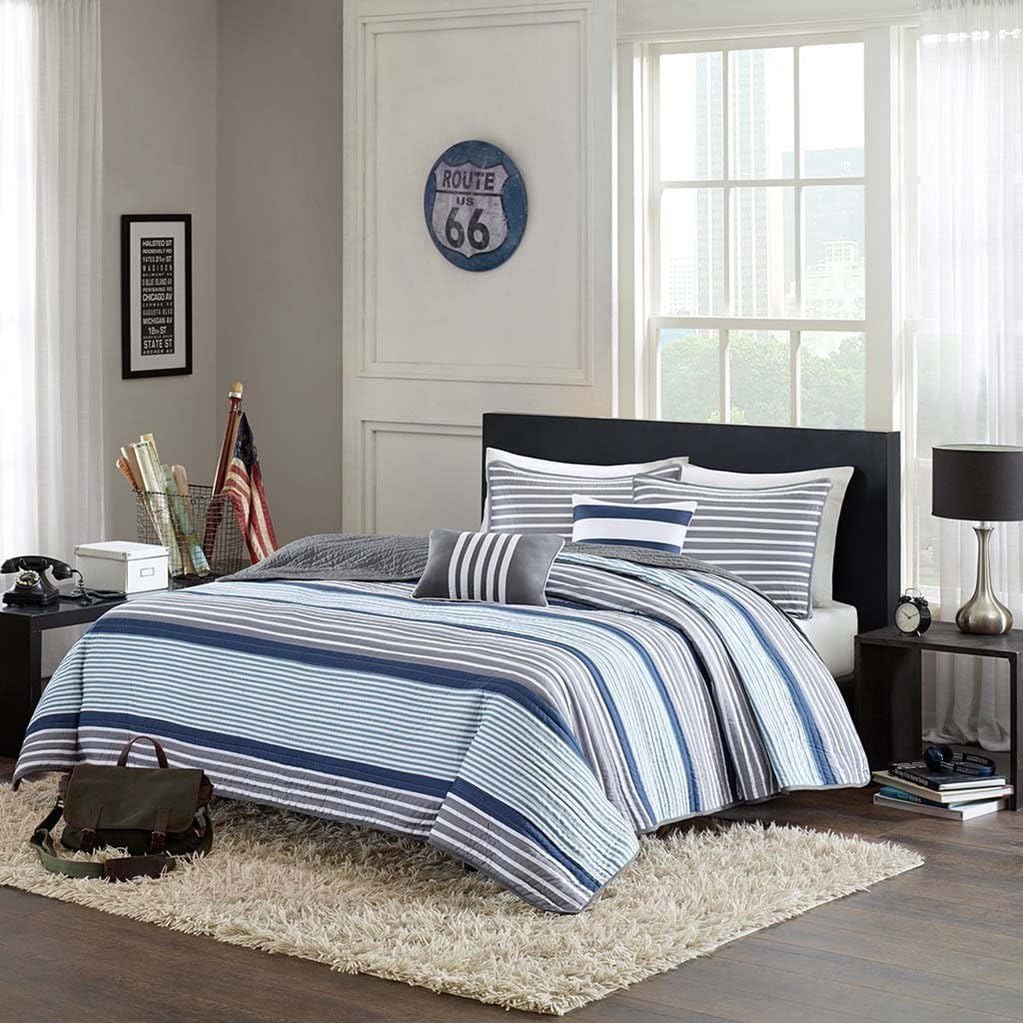 boys stripe bedding