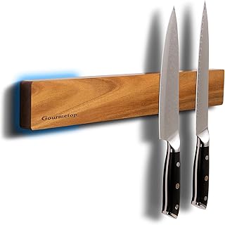 Magnetic Knife Holder for Wall, Knife Magnetic Strip No Drilling 16 Inch, Kitchen Magnetic Knife Holder for Refrigerator, Wood Magnetic Knife Rack/Bar for Fridge