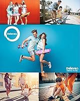 Vista 7 de Deleven 22" Skateboard with Skate Tool - The Universe Collection with ABEC 9 Bearings and 78PU Wheels - for Kids Beginners Adults