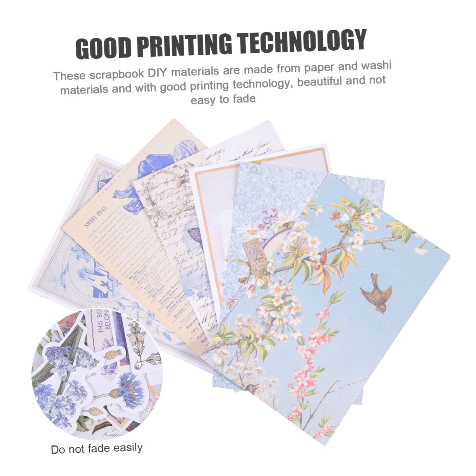 STOBOK 4sets Kit Di Adesivi Fai Da Te Per Album Fotografici Di Materiali Decorativi Per Journaling e Scrapbooking Con Motivi Vari e Creativi Per Progetti