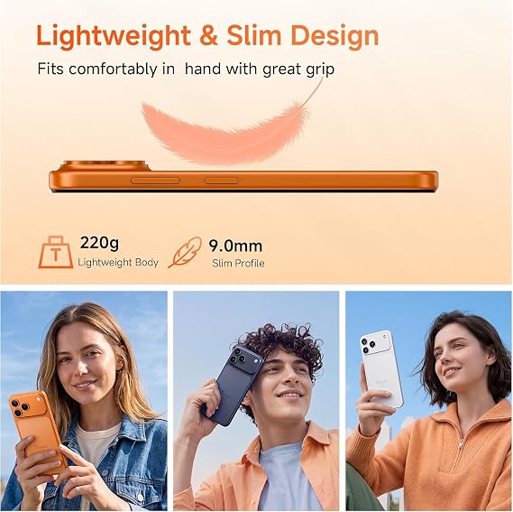FOSSIBOT C17 Cell Phone Android 16, 120Hz Display 16GB+128GB