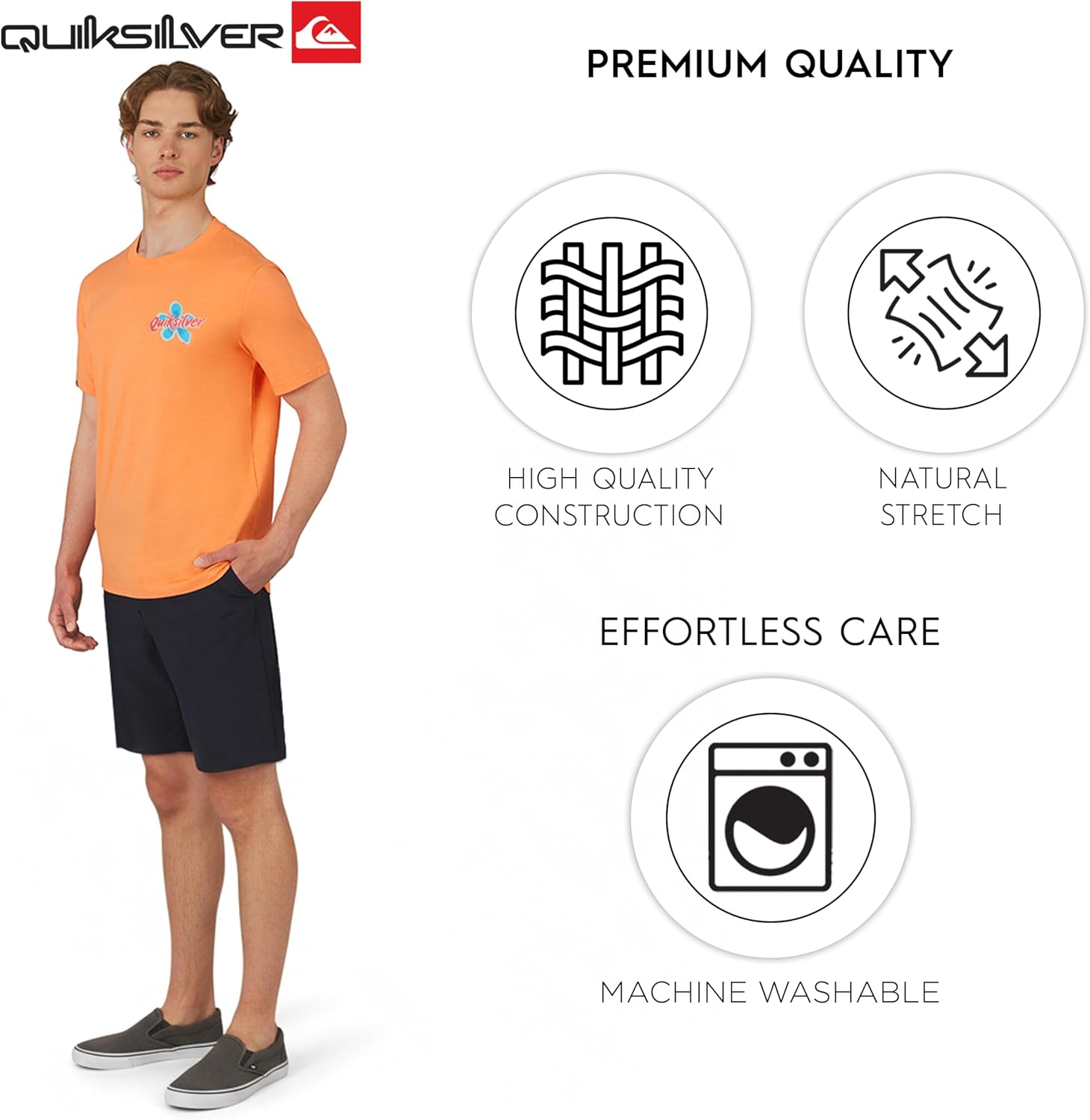 Quiksilver Men's Soft Cotton Premium Tee Short Sleeve T-Shirt - Image 4