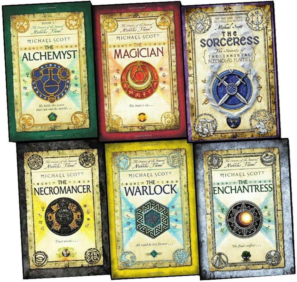 Michael Scott The Secrets Of The Immortal Nicholas Flamel 6 Books Collection ( The Alchemyst, The Magician, The Sorceress, The Necromancer, The Warlock, The Enchantress)