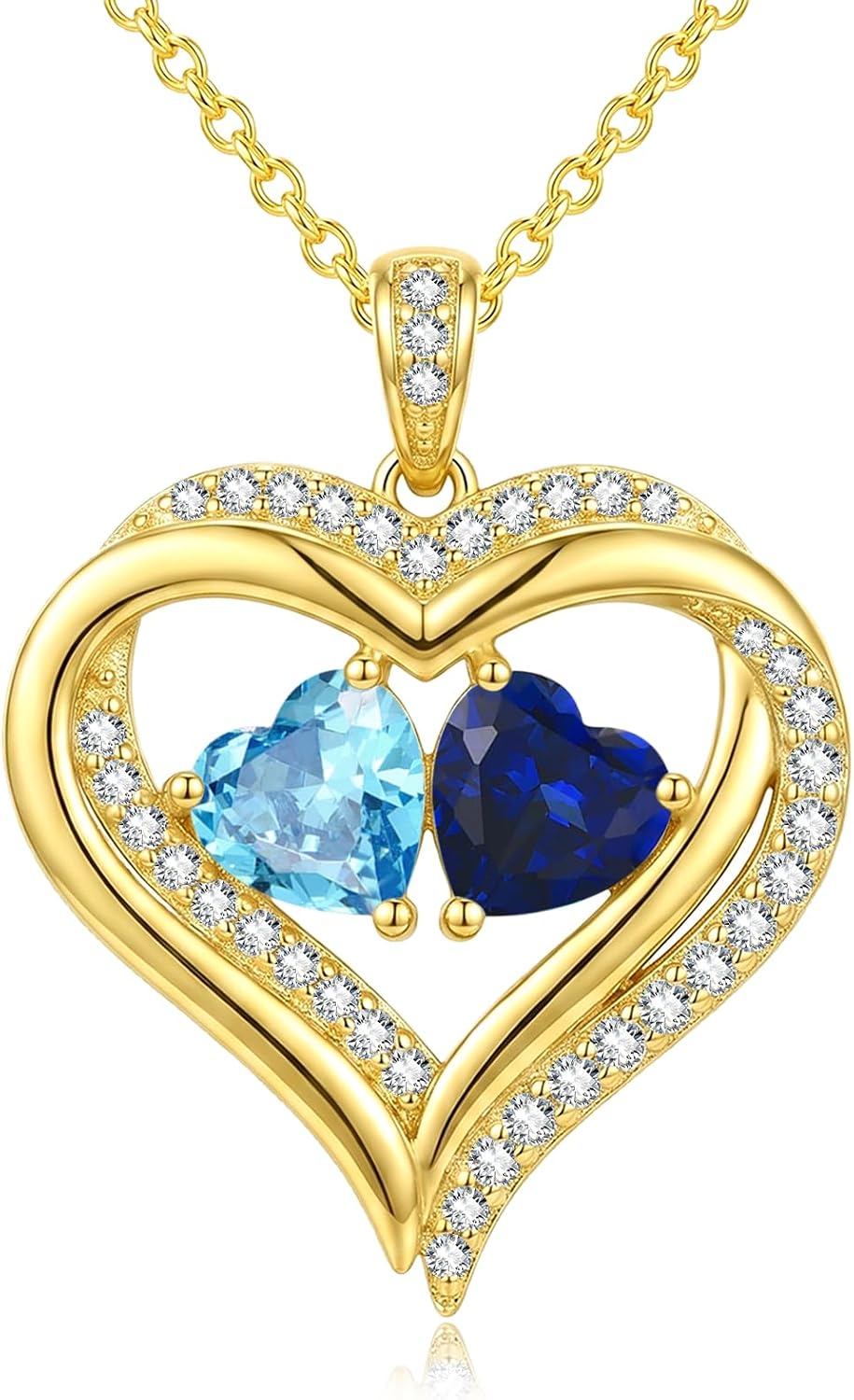 14K Gold Heart Necklaces Ideal Gifts for Anniversary for Wife