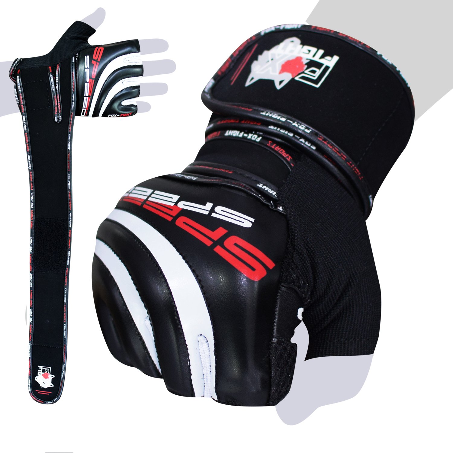 fox fight handschuhe FOX-FIGHT Speed Gel MMA professionelle hochwertige Qualität Boxhandschuhe Sandsack Freefight Training Sparring Muay Thai Kickbox Kampfsport BJJ Sandsackhandschuhe Gloves L schwarz/Weiss Sport & Freizeit Handschuhe A Nightmare on Regular Mouth Dieses Produkt ist in Kopfumfang:L (59 - 63 cm)