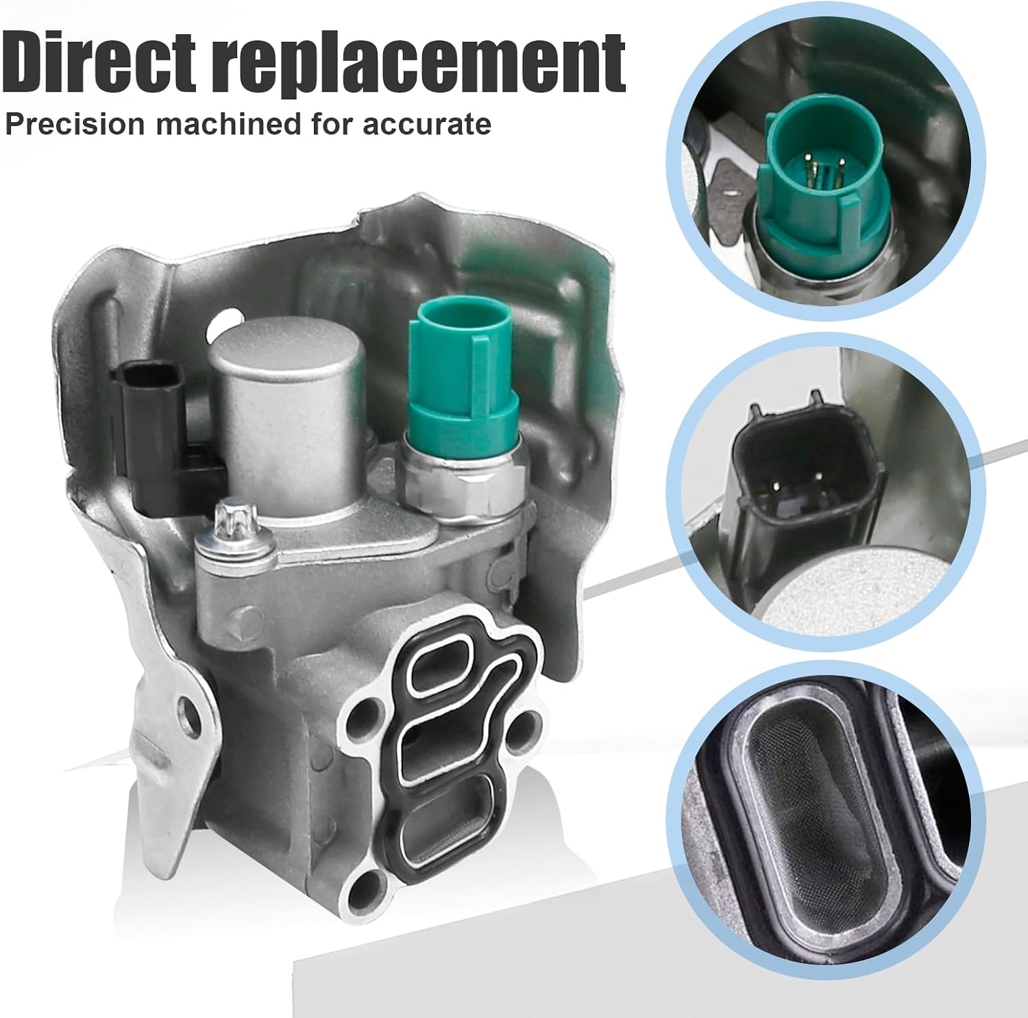 15810-RAA-A03 VTEC Solenoid Spool Valve Assembly with Oil Pressure Switch and Gasket, Replacement for CR-V 2002-2009 Replacement for Element 2003-2011, Replaces 15810-PPA-A01 15810-PNE-G01
