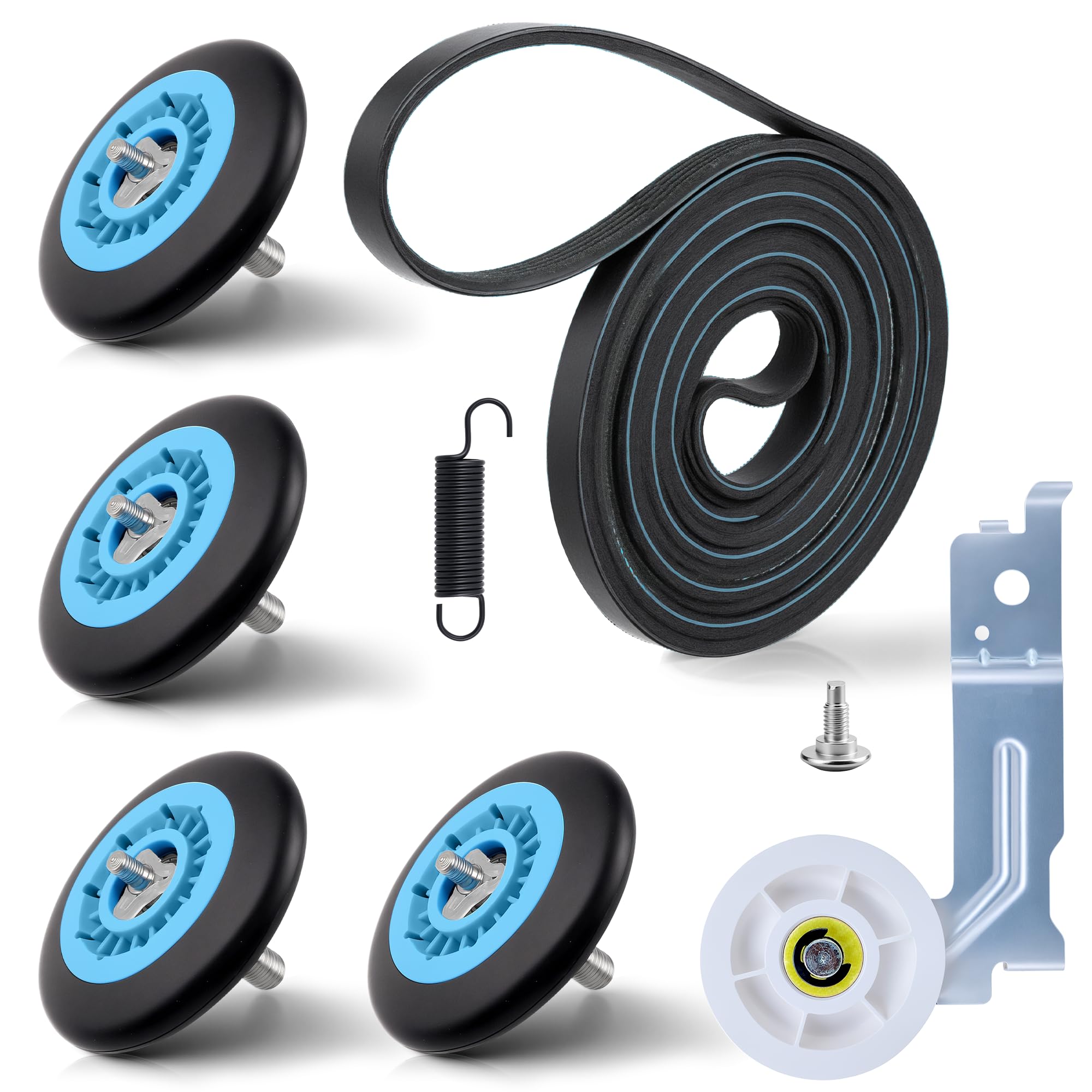𝙐𝙥𝙜𝙧𝙖𝙙𝙚𝙙 DV45H7000EW/A2 DV42H5200EW/A3 Dryer Roller Kit fit for SAM.SUNG DV42H5000EW/A3 DV40J3000EW/A2 DV48H7400EW/A2 DV42H5200EP/A3 with DC93-00634A Dryer Idler Pulley by TOMOON