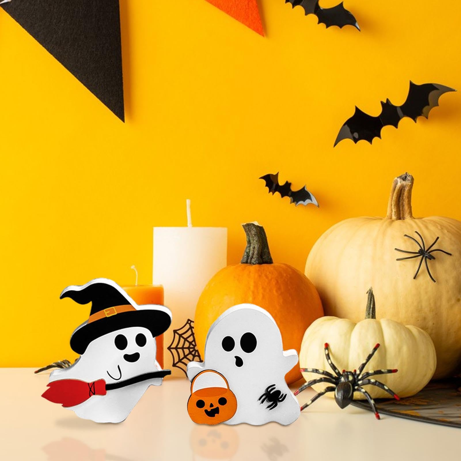 Halloween-Dekoration Set – 3 Niedliche Geister Für Tisch, Zimmer, Party & Gruselige Deko