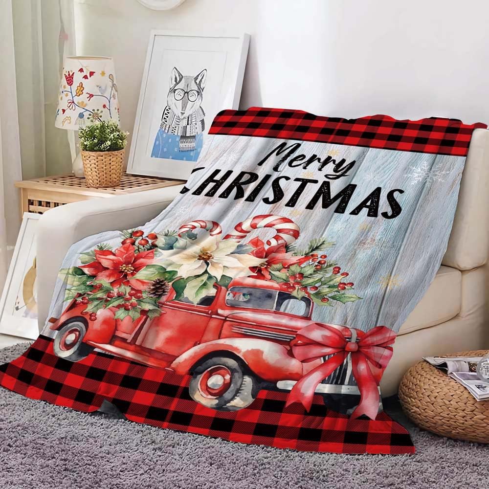 Manta Decoraciones Navideñas Manta Polar De Microfibra - Mantas para Cama De Franela para Cama- Mantas Suave Y Cálida - Manta Ligera Y Suave para Cama, Sofá, Cámping Y Viajes（220X240Cm）