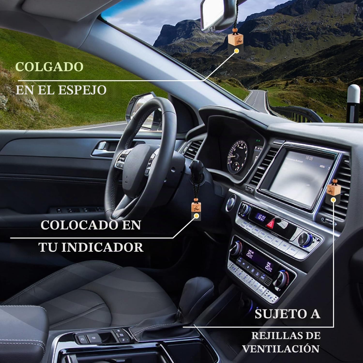 Creed - Ambientador de Coche para Hombre | Fragancias Inspiradas en el Perfume de Aventos | Tecnología Eliminadora de Olores | Aroma Fuerte