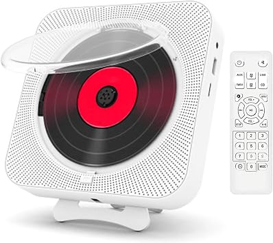 Amazon.co.jp: CDプレーヤー 置き＆壁掛け式, ダストカバー/リモコン 