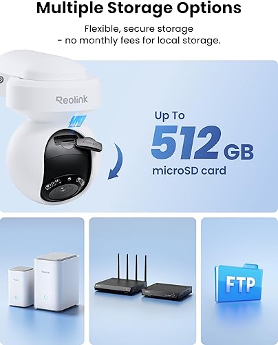 Miniatura 7 de REOLINK Cámara de seguridad WiFi 6 enchufable 4K para exteriores, cámara PTZ para seguridad en el hogar, Wi-Fi 6 nueva tecnología, seguimiento de