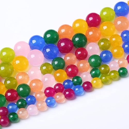 Miniatura 92 de Cuentas redondas sueltas de obsidiana negra de 0.236 pulgadas, cuentas de gemas naturales, cuentas de piedra energética de cristal para hacer joyas