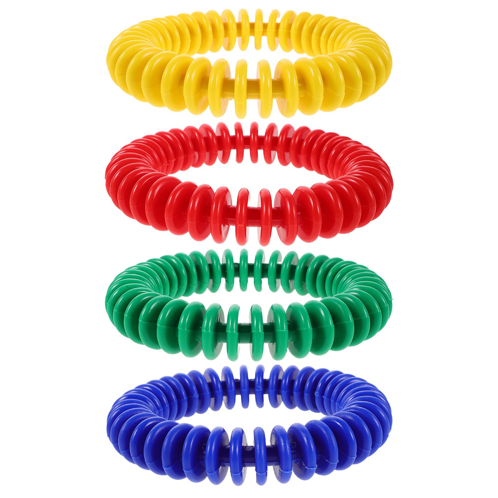 Lot de 4 Anneaux de Plongée en Plastique Souple Multicolores pour Entraînement Aquatique Garçon et Filles Jouets de Piscine Sécurisés et Légers pour Activités sous-Marines