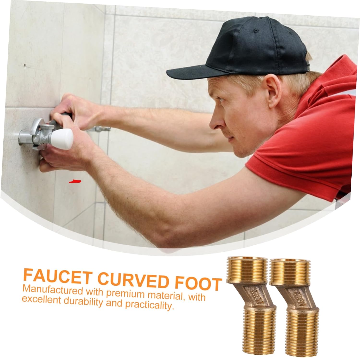 Hemoton 2Pcs Durable Bathtub Faucet Elbows Rotatable Curved Foot Accessories for Bathroom Supply Compatible with Various Shower Fixtures