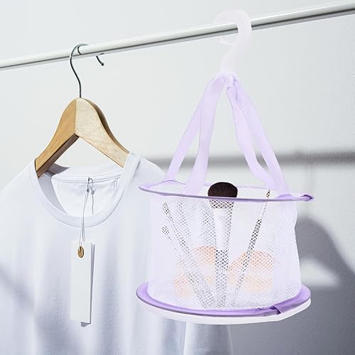 Miniatura 6 de Luxshiny Red de secado de huevos de belleza Tendedero de secado de ropa Secador de ropa Cesta de secado de malla de secado Cesta de malla colgante