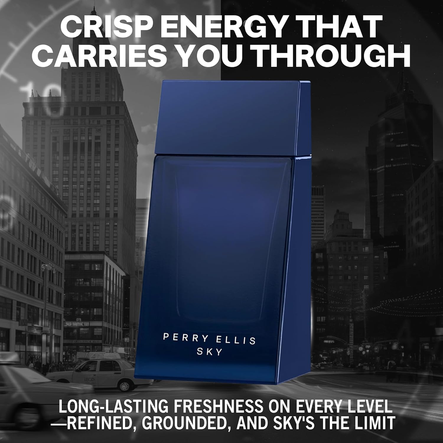 Perry Ellis Sky Eau De Toilette Spray for Men - Mens Cologne, Long Lasting Perfume, EDT, Fragrance with Notes of Bergamot, Lime & Cedarwood - 3.4 fl oz (100 mL) - Image 3