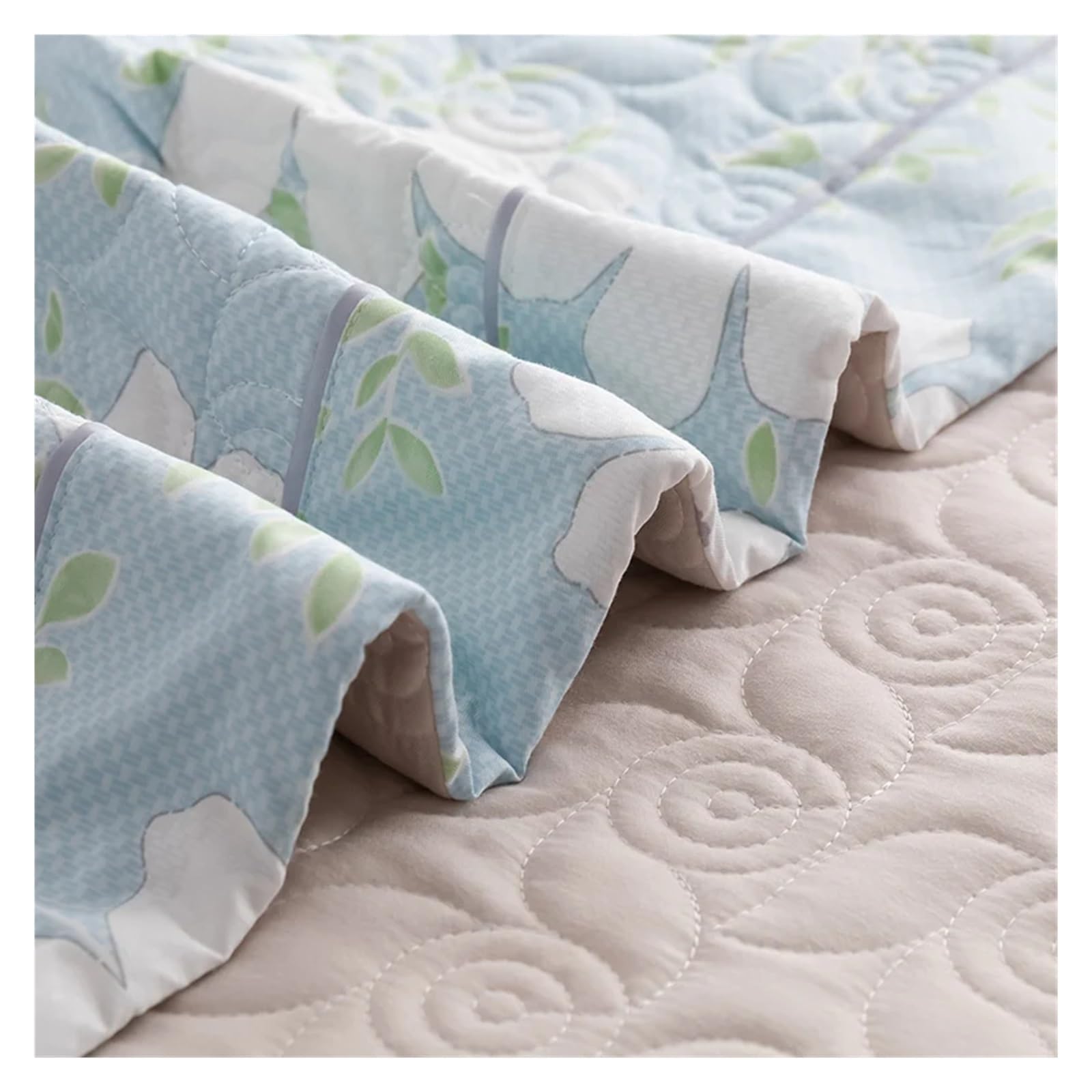 ADovz Copriletto in cotone di alta qualità sul letto a quadri Copriletto Coprimaterasso Copriletti e coperte stampati Coppia lenzuola trapunta letto,Lenzuola