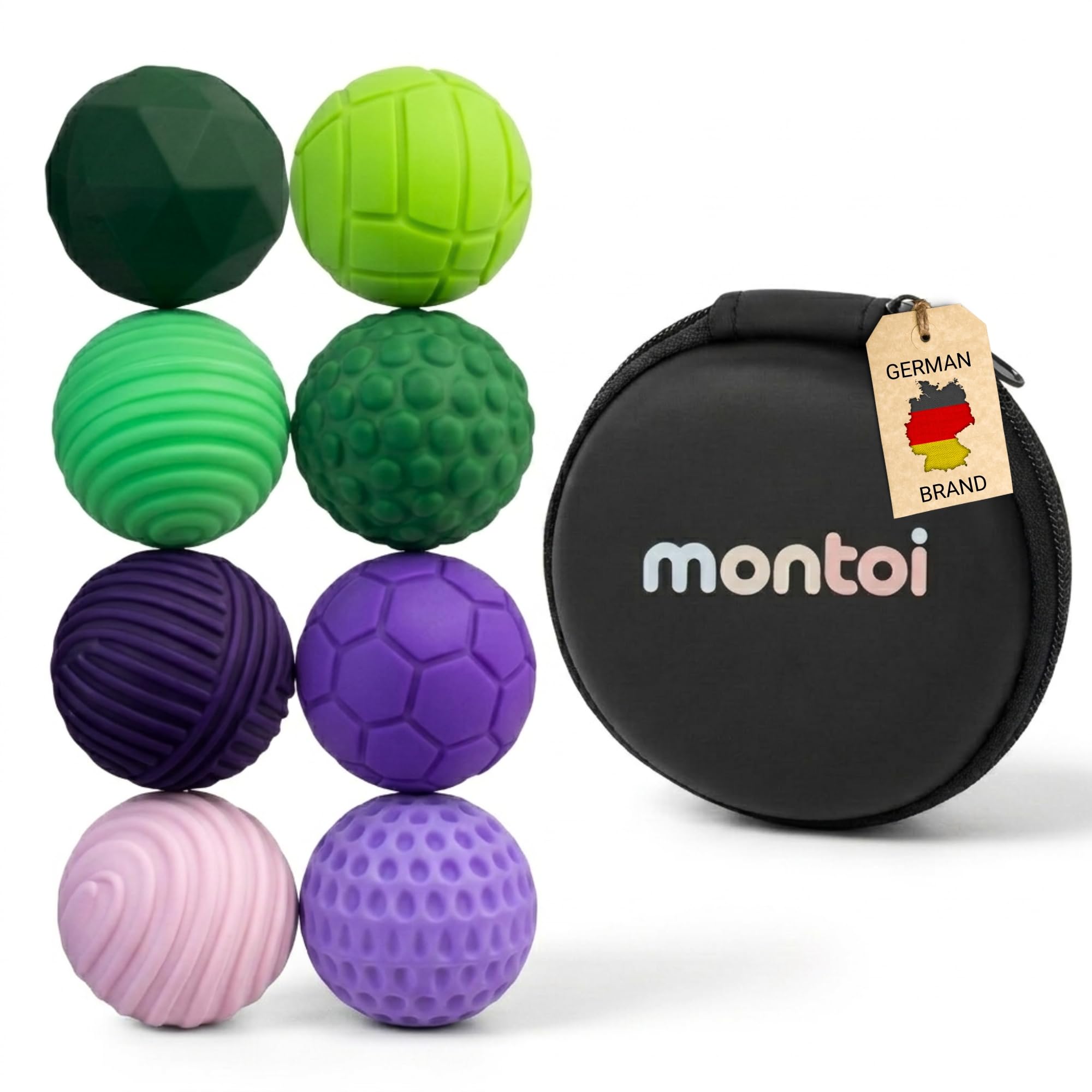 Magnetic Fidget Toys – Anti-Stress Toy with Magnetic Balls – Focus Dots for Stress Relief and Concentration (Green-Purple)