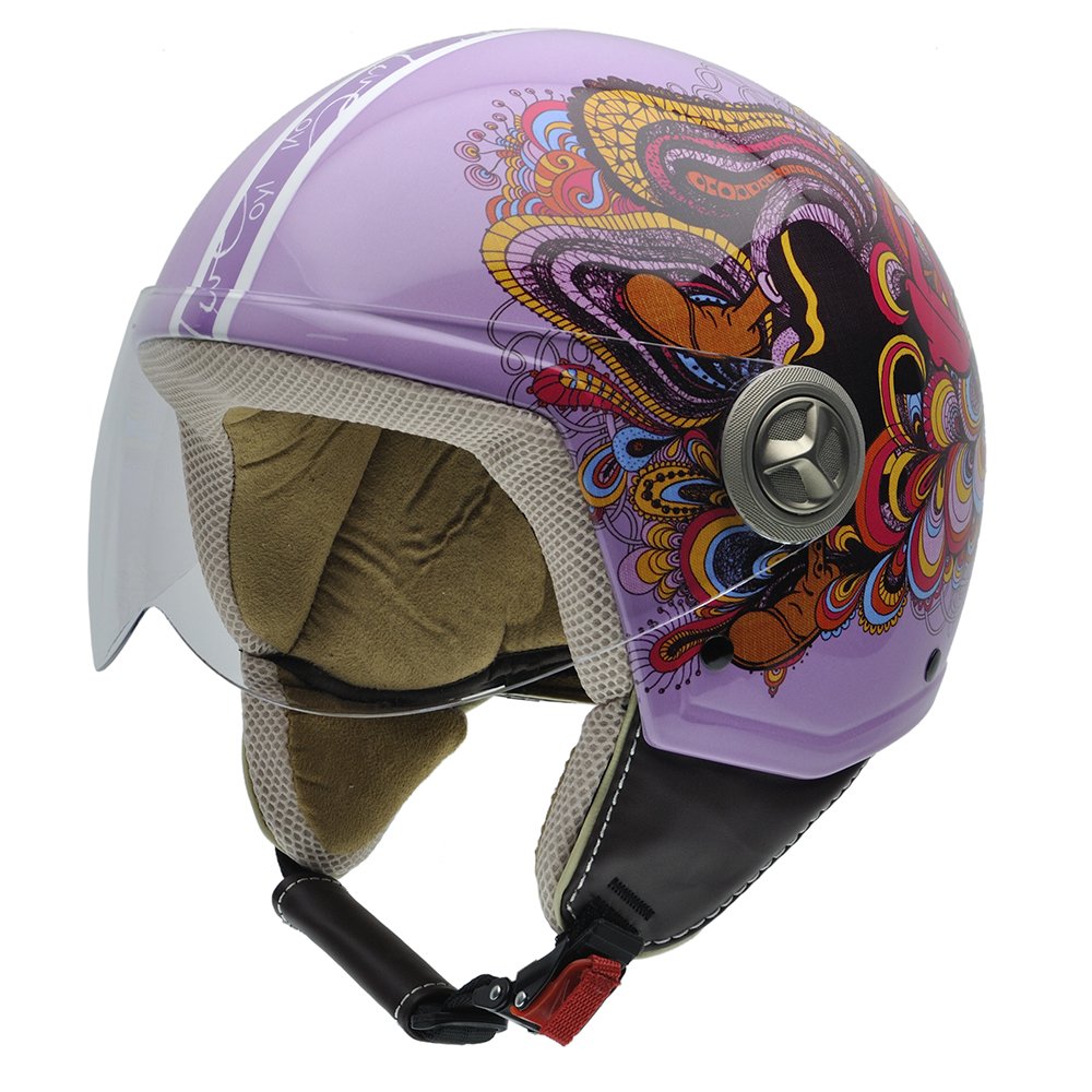 NZI 3D Vintage II Open Face Motorcycle Helmet — view 15