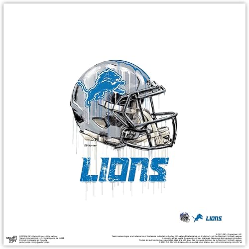 Miniatura 9 de Trends International Gallery Pops NFL Detroit Lions - Póster de pared con casco de goteo, 12.00 x 12.00 pulgadas, versión de marco negro