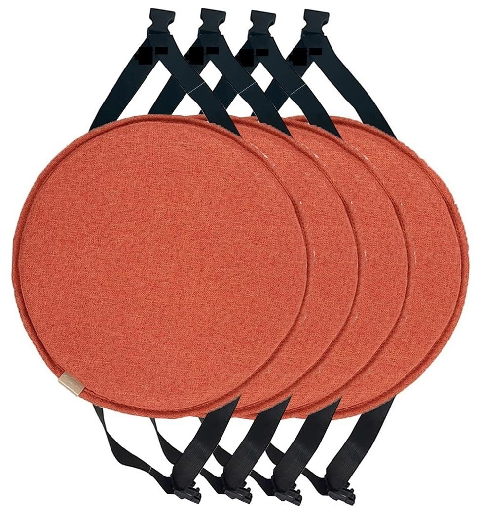 Cojines redondos para silla con lazos de sujeción acolchados para asientos de comedor y cocina