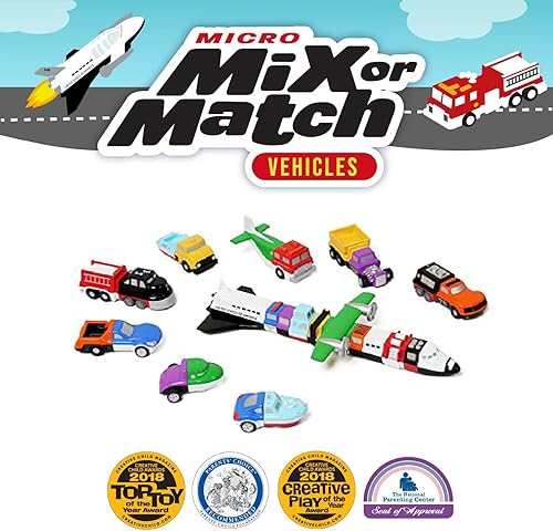 Miniatura 2 de POPULAR PLAYTHINGS Mezcla o combina vehículos, juego de juguete magnético, vehículos micro