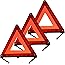 KAFEEK Reflective Warning Triangle Emergency Warning Triangle Roadside Safety Triangle Kits (Set of 3)