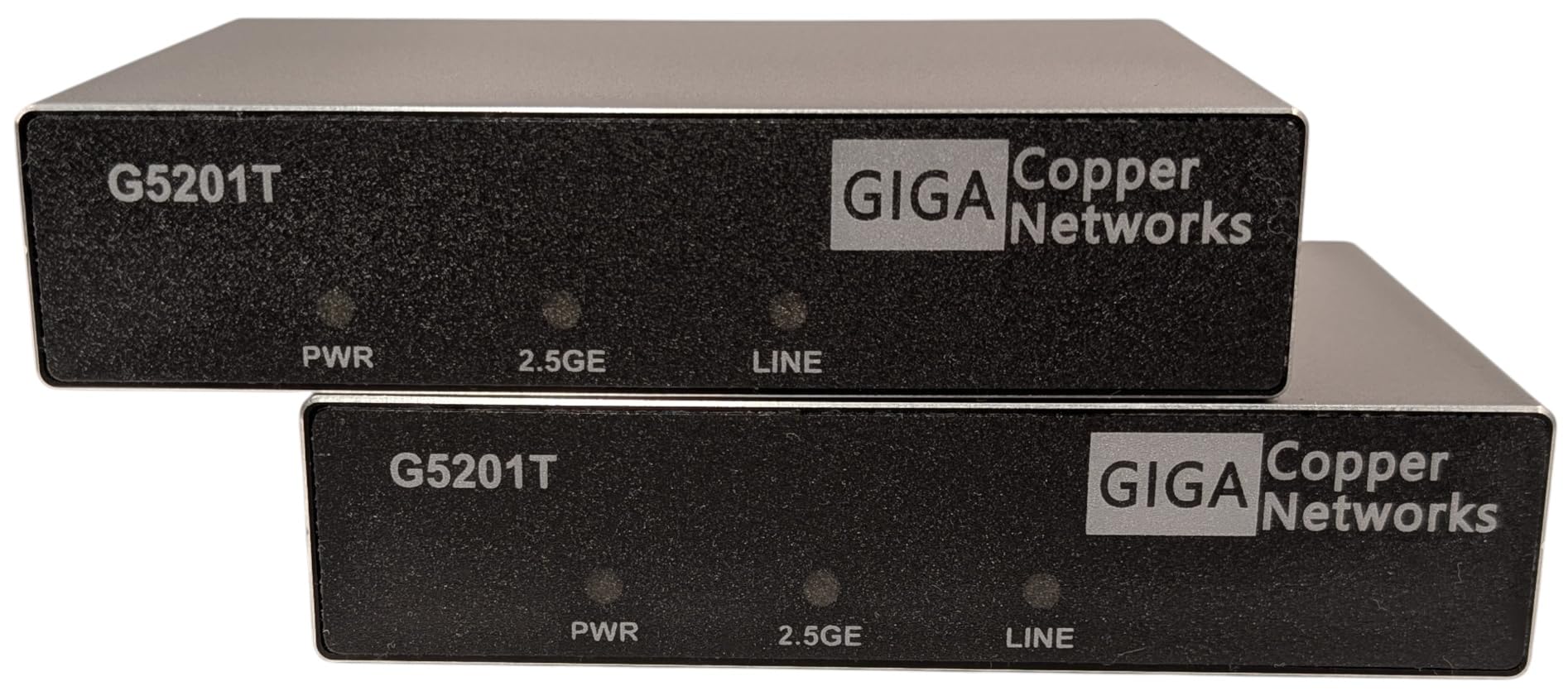 GIGA Copper - G.hn Wave2 MIMO Modem Set mit 2,5GBit LAN - Gigabit Ethernet über Telefonkabel (2- & 4-Draht), 1500 Mbit/s, Latenz <1ms, Set mit 2X G5201T InHome