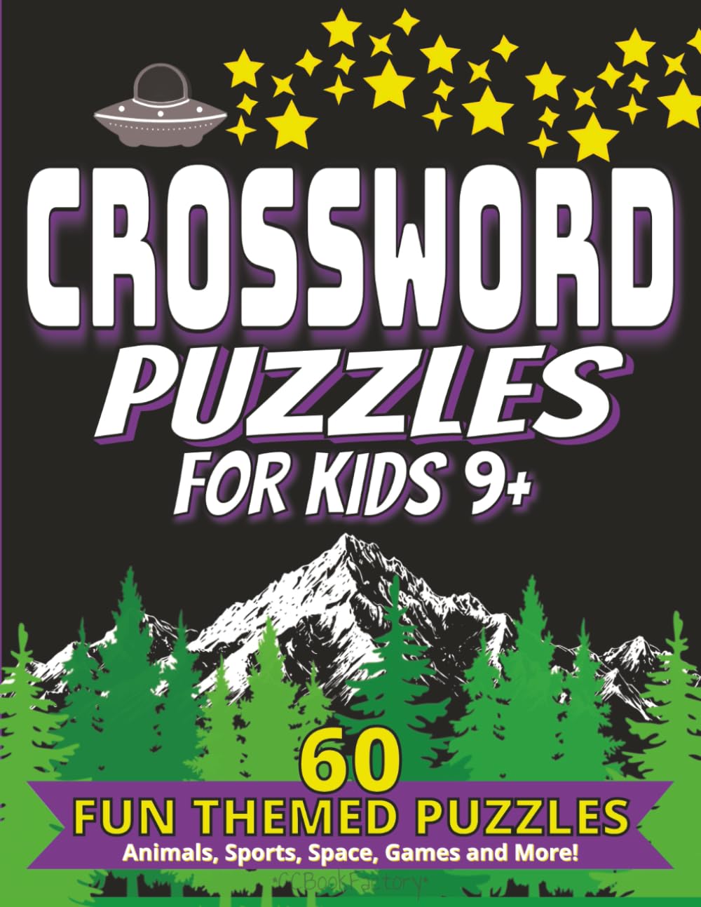 Kids Crossword Puzzles for Kids Ages 9 to 12: 60 Themed Crossword Puzzles with Solutions | Large 8.5x11 Size | Kids Fun Activity Book