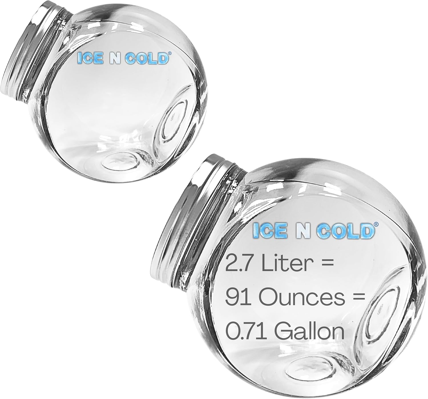 Angled Glass Jar with Stainless Steel Lid | Multi-Use Storage Container (6, 4.3L - 145 oz)