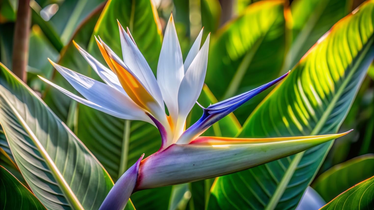 5 White Bird of Paradise Flower Seeds - Does Well Indoors