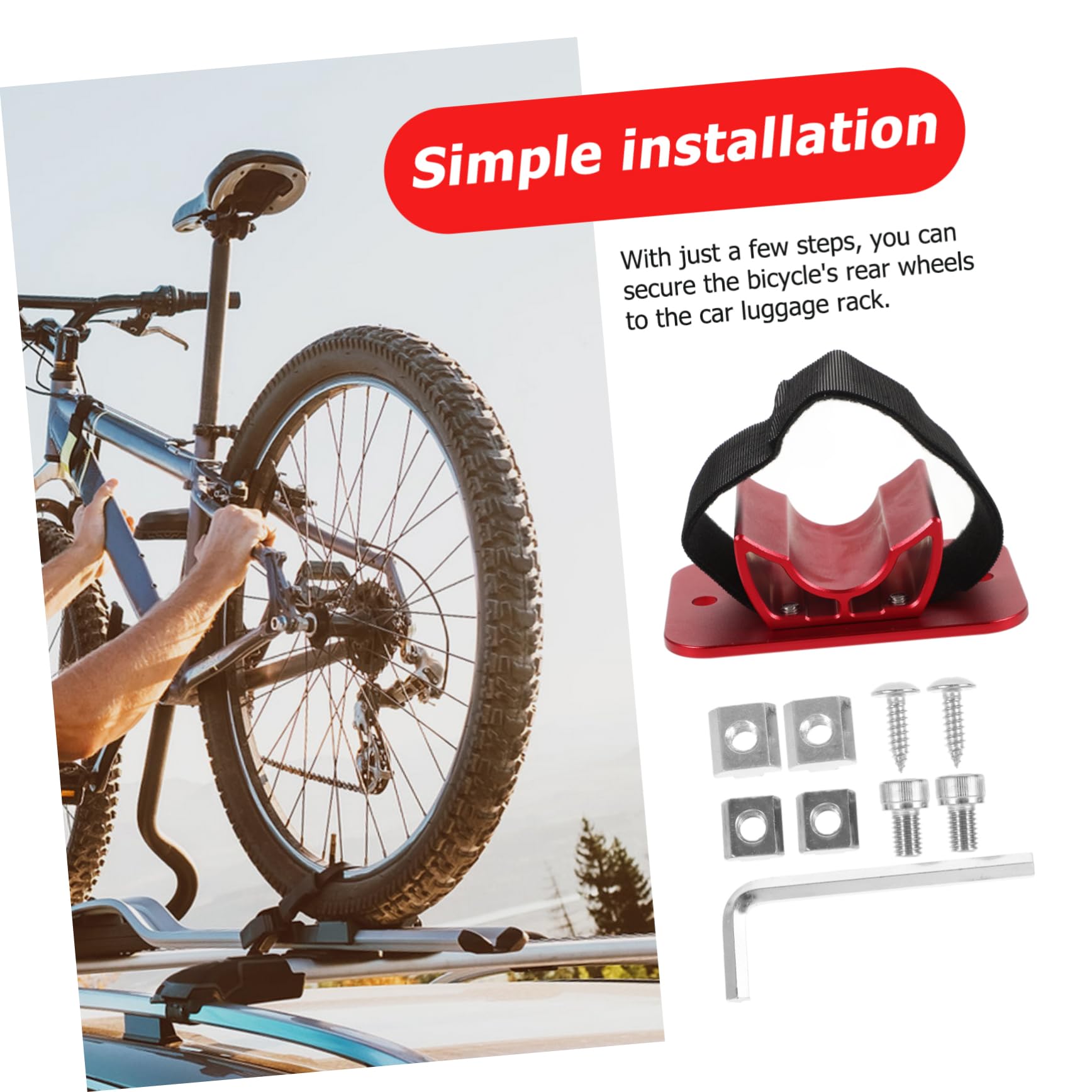 Happyyami Portapacchi per Biciclette per Posteriore Facile Installare Compatibile Auto