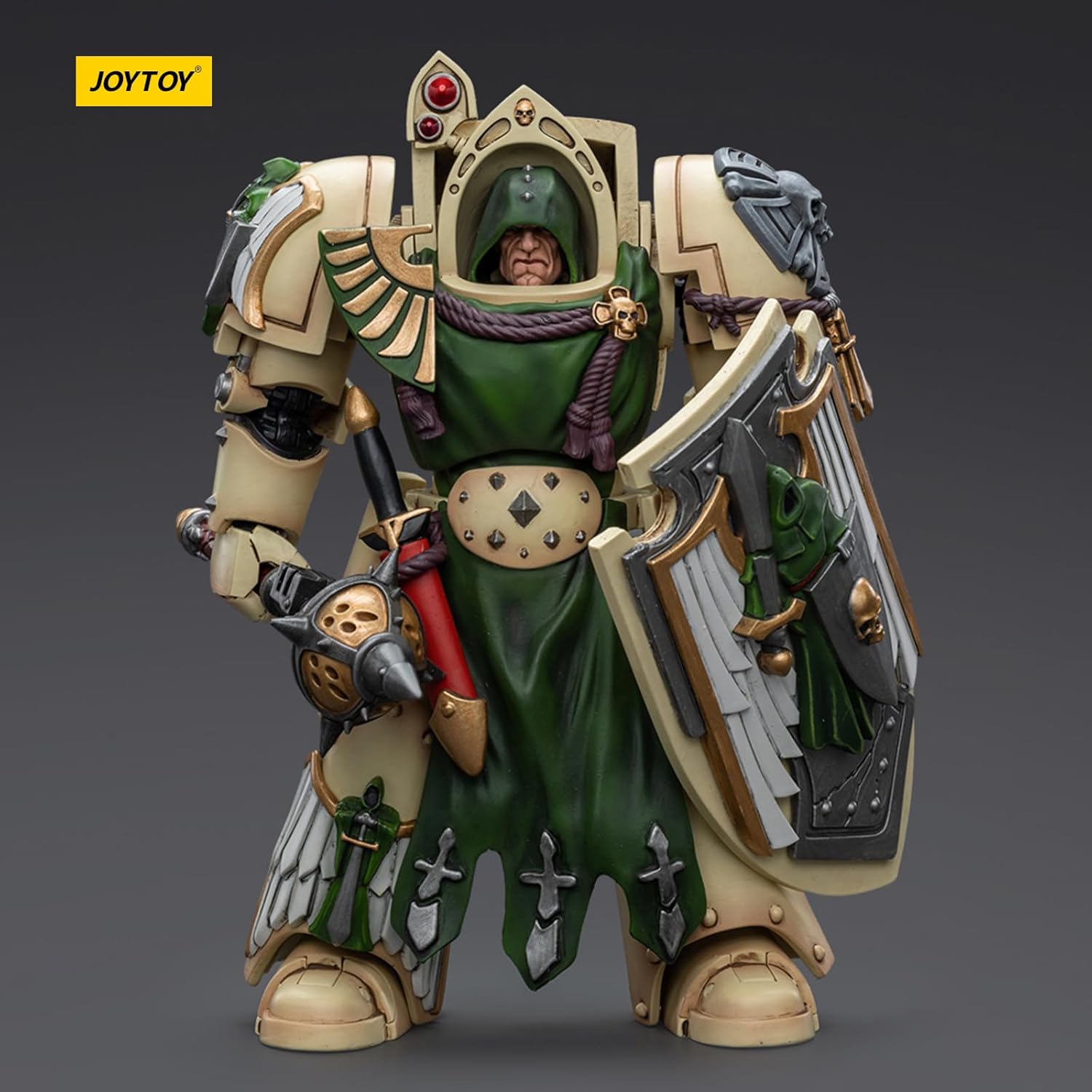 JOYTOY JT9206 40K 1/18 Action Figure Toy, Dark Angels Deathwing Knight with Mace of Absolution 1, 4-inch Gift for Action Figure Lovers & Collectors Above
