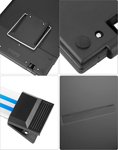 Miniatura 5 de QWORK Soporte para libros de documentos de escritorio, paquete de 2 soportes para papel de copia con 7 posiciones ajustables, clips y guía de