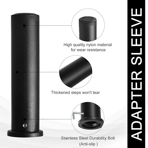 Miniatura 2 de LAVVON Funda adaptadora olímpica (2 unidades), convierte postes de placa de peso estándar de 1 pulgada en postes de placa de peso olímpico de 2