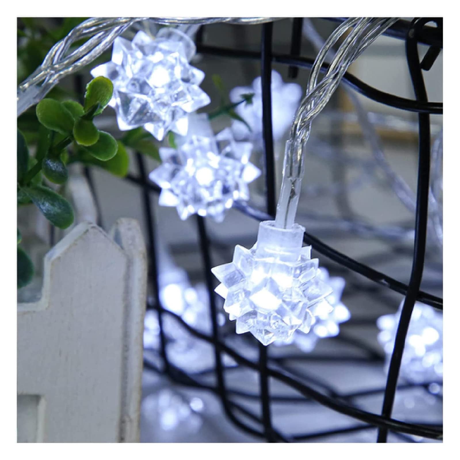 JFGCTYHXY String Lights, Snowflake Lights, Fairy String Indoor Outdoor,LED Light Decor for Bedroom Party Garden Patio(White Light,1.5M)