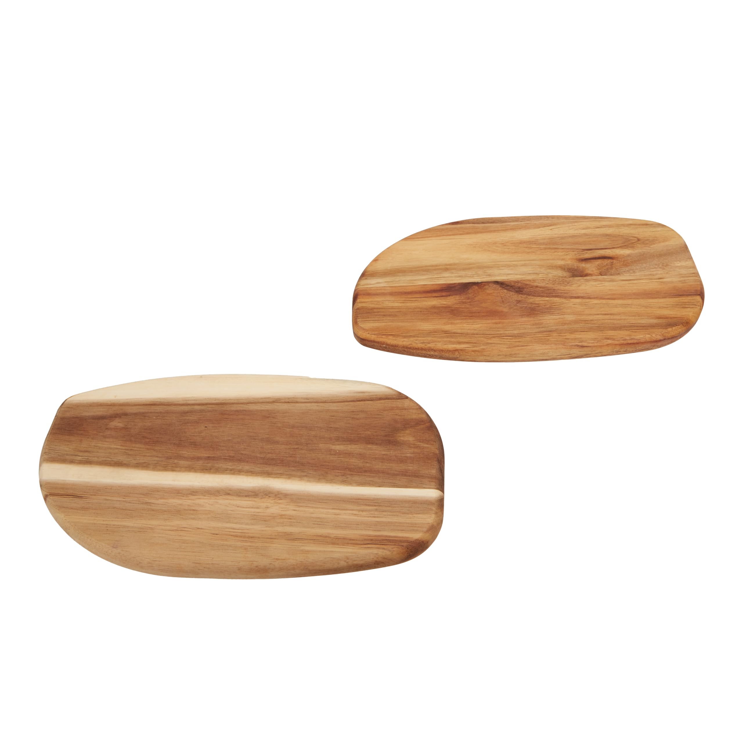 Maison By Premier Versatile Set Of 2 Serving And Chopping Board, Stylish Chopping Board Sustainable Kitchen Cutting Board, Acacia Wood