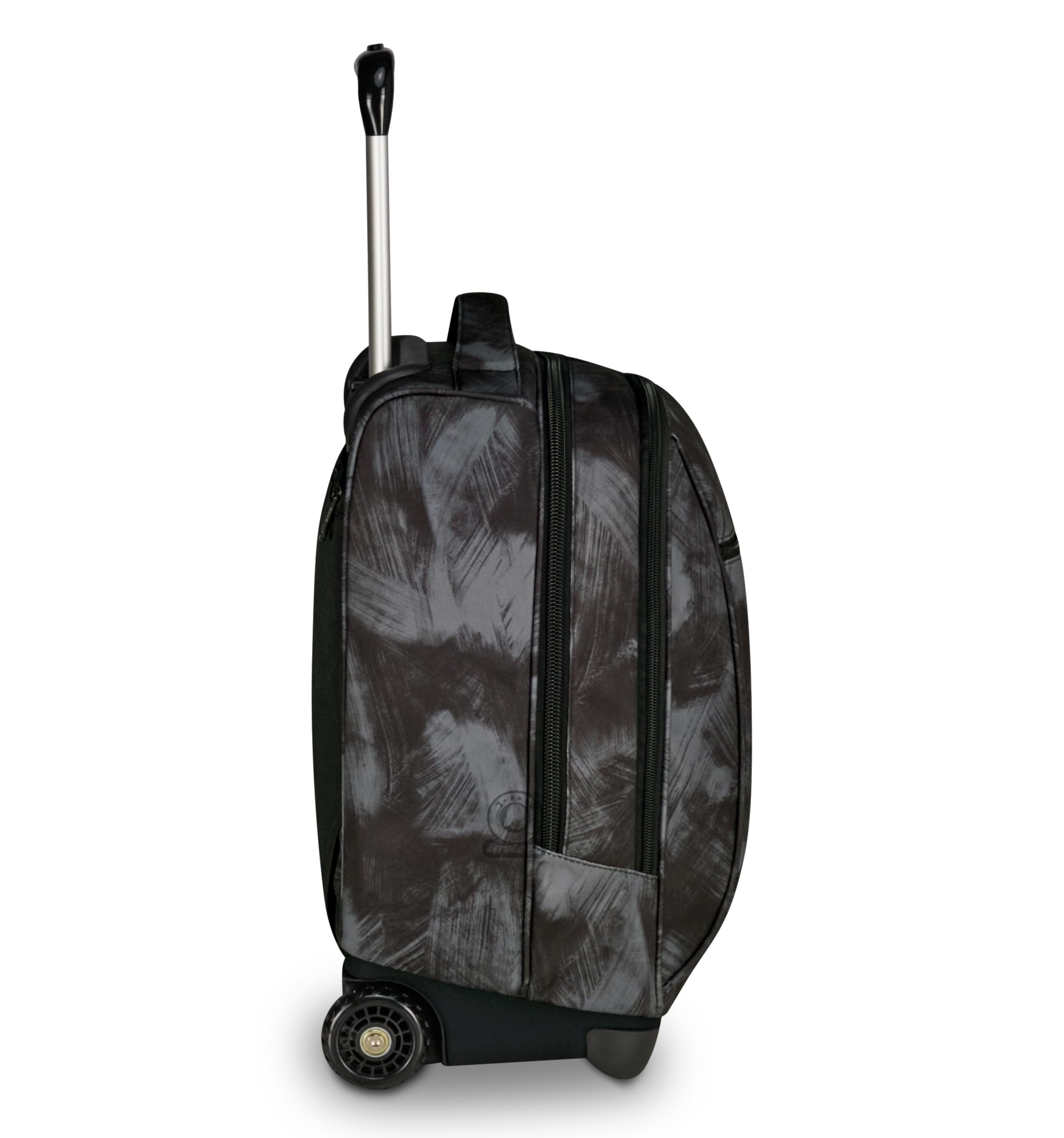 Invicta Trolley New Benin Fantasy, 36 L, Doppio Uso, Doppio Scomparto, Tasca Porta Borraccia, Scuola e Tempo Libero, Brushed Black, Bambini e Ragazzi, nero/grigio