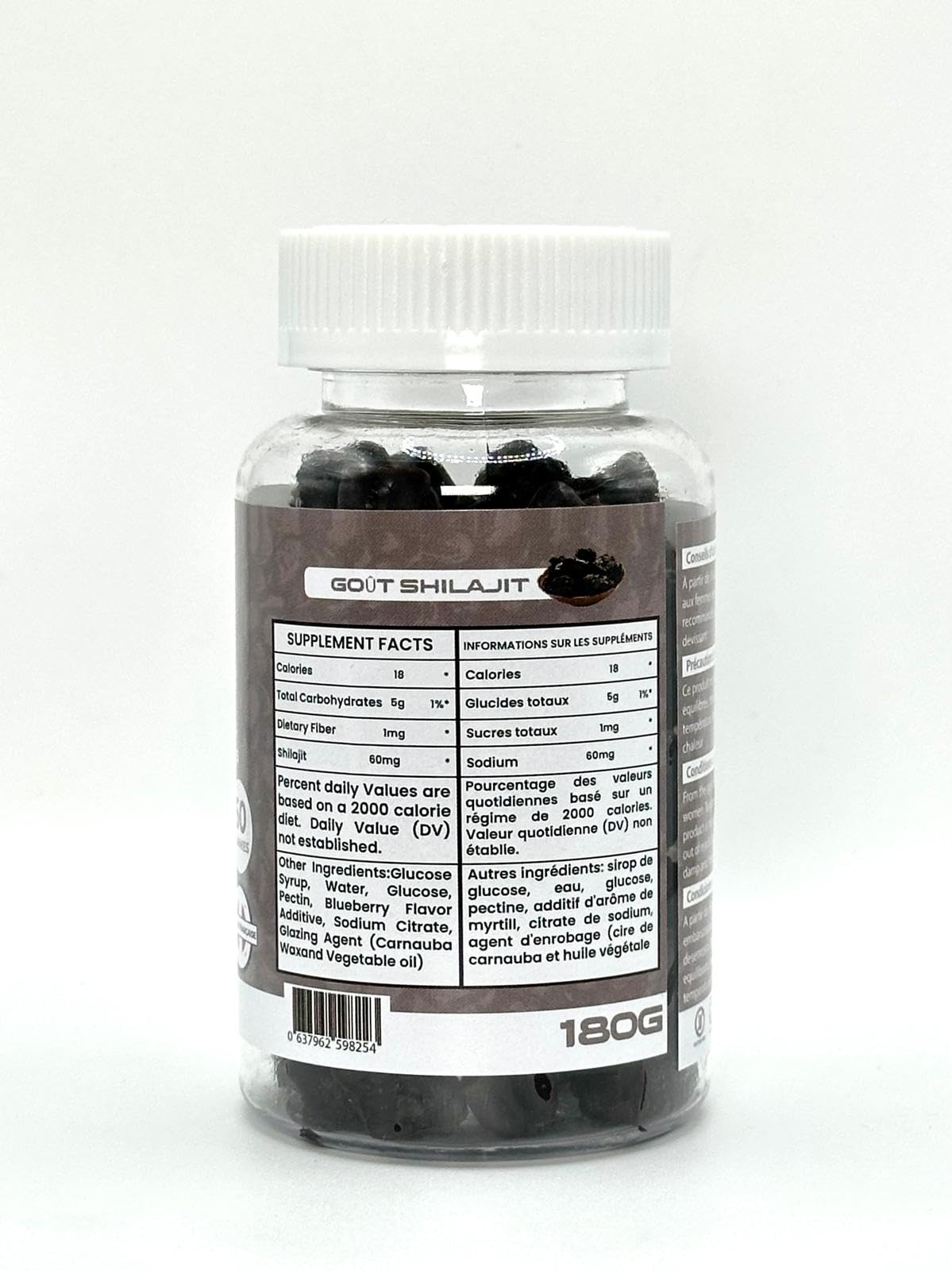 Gummies Shilajit Pur Bio, Shilajit Himalaya, Boost métabolisme, Libido et Energie, Acide Fulvique, Soutien Immunitaire pour Hommes et Femmes, Complément alimentaire 100% Naturel